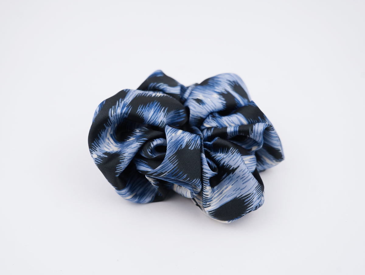 tie-dyed hair-tie, navy blue, blue black, ocean blue, rice white and cotton white