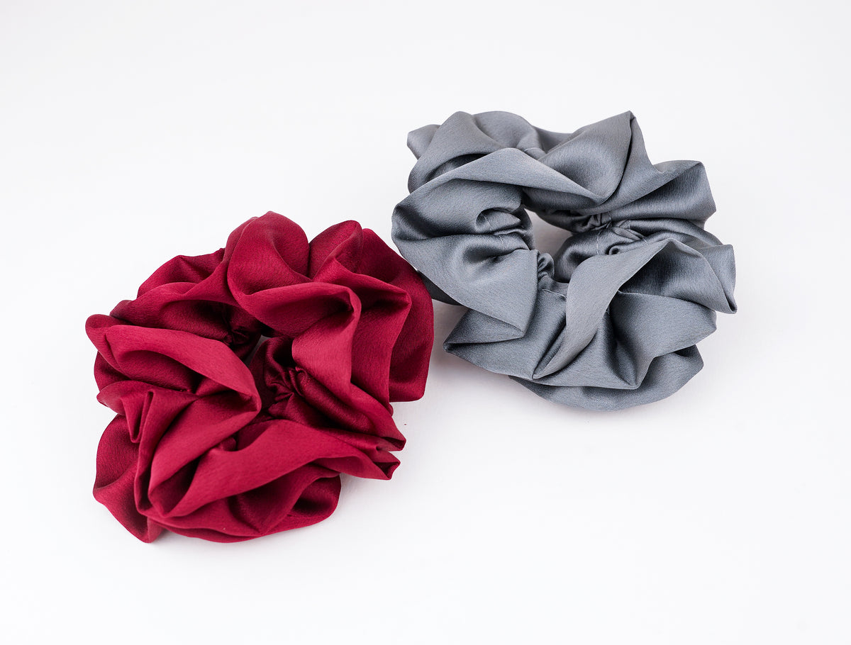 simply Vaillantle classic hair-tie , rose red. dark grey