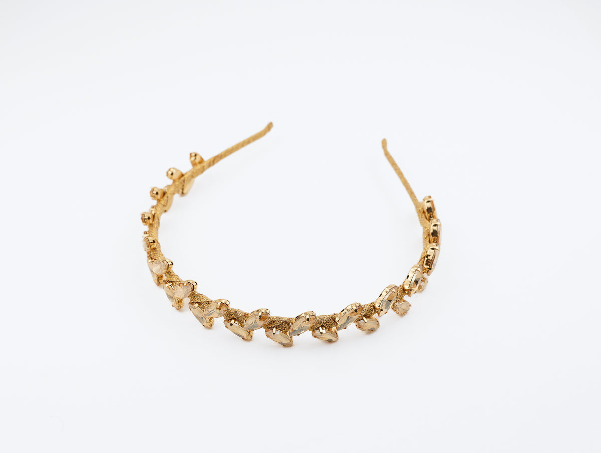 roman gold Leafe crown hair band