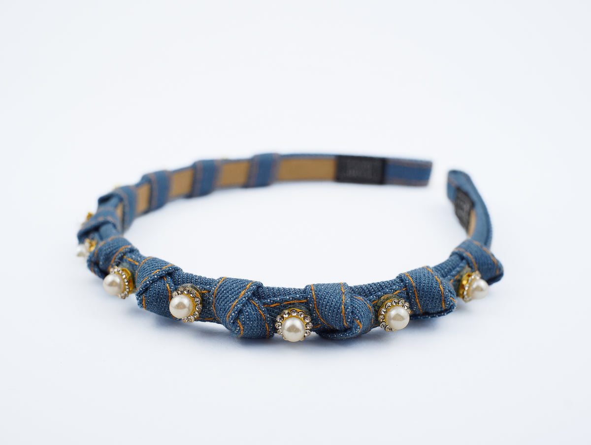 pearl gold jean hair bands